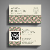 Carte De Visite Horizontal Zen Holistic Health QR Code