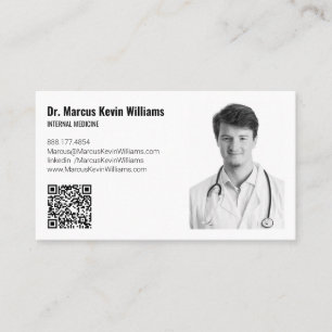 Carte de visite horizontale de médecin minimaliste