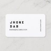Carte de visite horizontale double face minimale p (Devant)