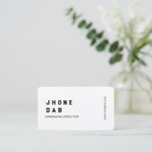 Carte de visite horizontale double face minimale p (Debout devant)