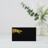 Carte de visite horizontale noire premium tête de (Debout devant)