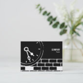 Carte de visite horloge (Debout devant)