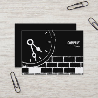 Carte de visite horloge