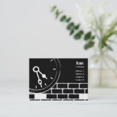 Carte de visite horloge (Debout devant)