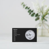 Carte De Visite Horloge (Debout devant)