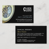 Carte De Visite Horloge antique, Horologue (Devant / Derrière)