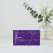Carte De Visite Horloge Dandylion Rocheuse - Violet (Debout devant)