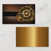 Carte De Visite Horloge Steampunk avec des engrenages anciens (Devant / Derrière)