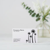 Carte De Visite Horloges DandyLion - Noir sur Blanc (Or) (Debout devant)