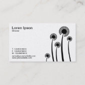 Carte De Visite Horloges DandyLion - Noir sur Blanc (Or) (Dos)