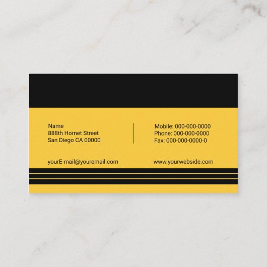 Carte De Visite Hornet (Dos)