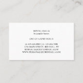 Carte De Visite Horoscope céleste noir blanc (Dos)