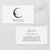 Carte De Visite Horoscope céleste noir blanc (Devant / Derrière)