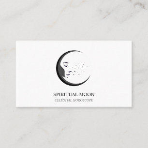 Carte De Visite Horoscope Lunaire Spirituel Céleste Noir Blanc
