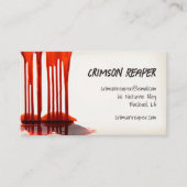 Carte De Visite Horreur des gouttes de sang (Devant)