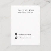 CARTE DE VISITE HORS BLANC GRISE TEXTURE MARBRE CLIP CHEVEUX AFFIC (Dos)