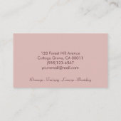 Carte De Visite Horse Boarding Training Service équestre Floral (Dos)