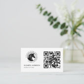 Carte De Visite Horse équestre Code QR Logo d'entreprise (Debout devant)
