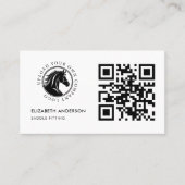 Carte De Visite Horse équestre Code QR Logo d'entreprise (Devant)