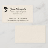 Carte De Visite Horse équitation instructeur instructeur instructe (Devant / Derrière)