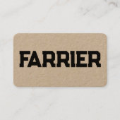 Carte De Visite Horse Farrier (Devant)