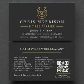 Carte De Visite Horse Farrier Blacksmith QR Code