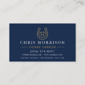 Carte De Visite Horse Farrier Horseshoe QR Code (Devant)