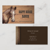 Carte De Visite Horse Ranch (Devant / Derrière)