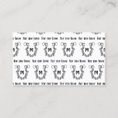 Carte De Visite Horseshoe enveloppé dans un monogramme à fil Barbé (Devant)