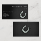 Carte De Visite Horseshoe gris cendré (Devant / Derrière)