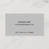 Carte De Visite Horseshoe Parties scintillant Equestrian Horse Far (Dos)