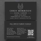 Carte De Visite Horseshoeing Farrier QR Code