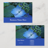 Carte De Visite hortensia bleu (Devant / Derrière)