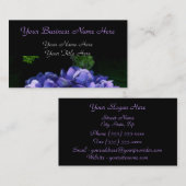 Carte De Visite "Hortensia succulent de lavande " (Devant / Derrière)