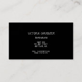 Carte De Visite Horticulteur Plantes verts (Dos)