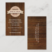Carte De Visite Hospitalité rustique de restaurant (Devant / Derrière)