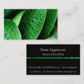 Carte De Visite Hosta Feuilles (Devant / Derrière)