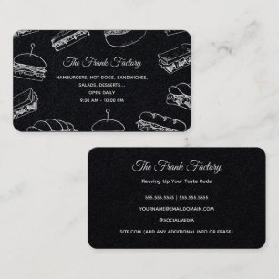 Carte De Visite Hot Dog Premium