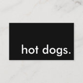 Carte De Visite hot dogs. (Devant)