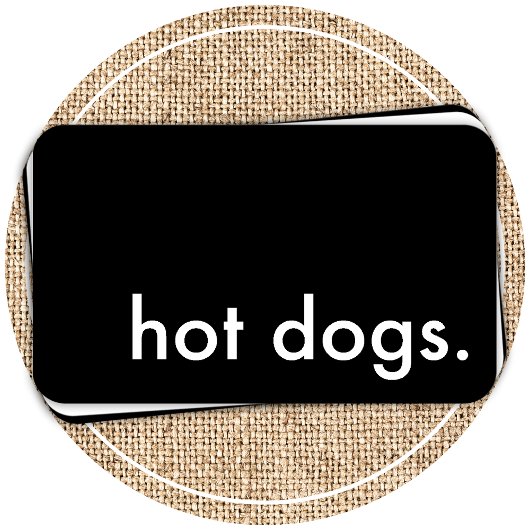 Carte De Visite hot dogs.