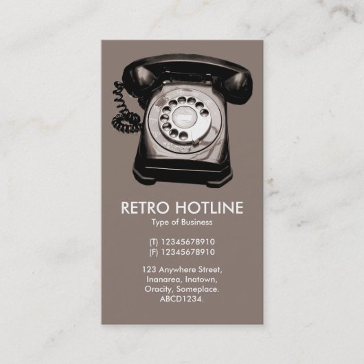 Carte De Visite Hot Line - (8A796F) (Devant)