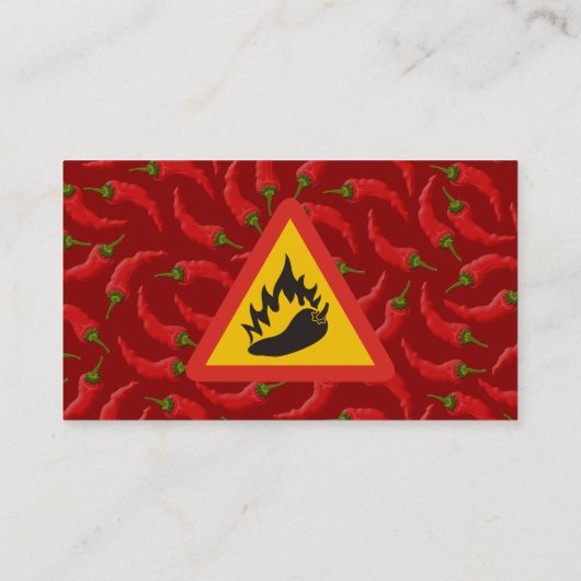 Carte De Visite Hot pepper danger (Dos)
