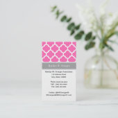 Carte De Visite Hot Pink2 Whisky Marocain #5 Dark Grey Nom Monogra (Debout devant)