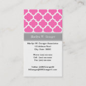 Carte De Visite Hot Pink2 Whisky Marocain #5 Dark Grey Nom Monogra (Devant)
