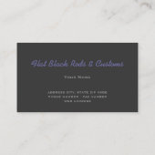 Carte De Visite Hot rod de noir mat (Dos)