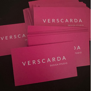 Carte De Visite Hot rose Bold Mode Design Studio Beauté