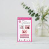 Carte De Visite Hot rose moderne technologie professionnelle marqu (Debout devant)