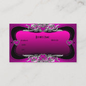Carte De Visite Hot rose Silver Diamond Hearts Élégante Entreprise (Dos)