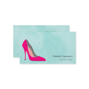 Carte De Visite Hot rose Stiletto High Heel Chaussure Chic
