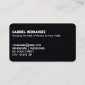 Carte De Visite Hot Tamales Premium (Dos)